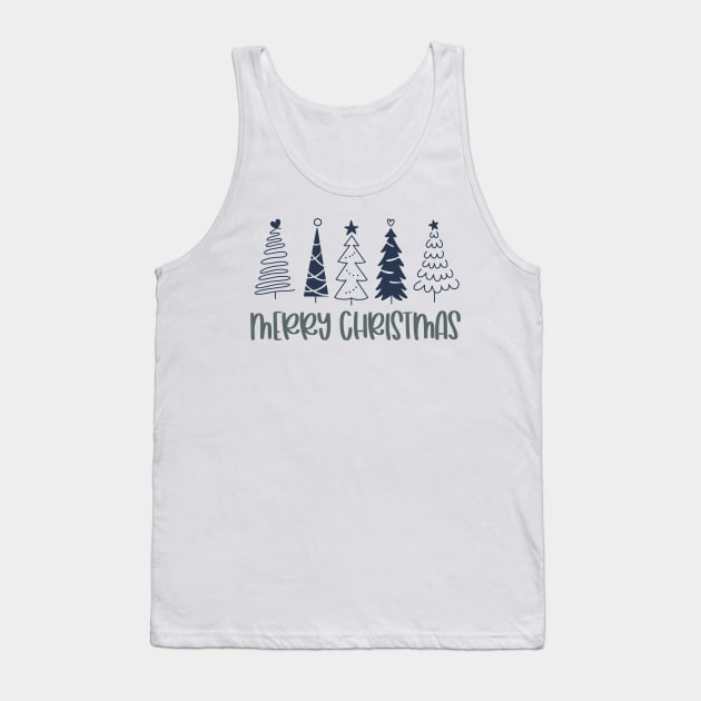 Merry Christmas trees Tank Top by trippyzipp